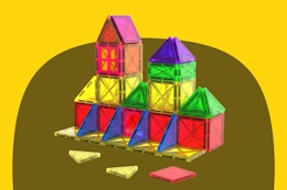 building with 40+ magnetic tiles