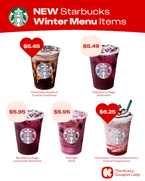 NEW Starbucks Winter Menu Items