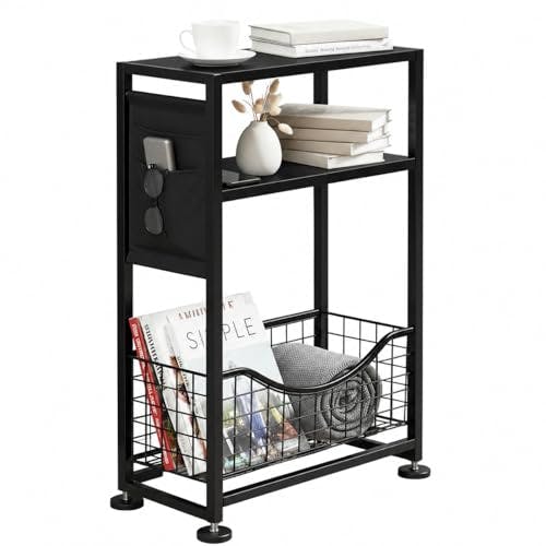 Skinny Side Table with Storage