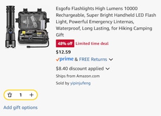 flashlight cart