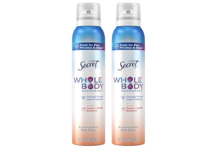 2 Secret Whole Body Deodorants