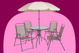6-Piece Patio Set With Umbrella, Only $82.87 at Target (Reg. $202) card image