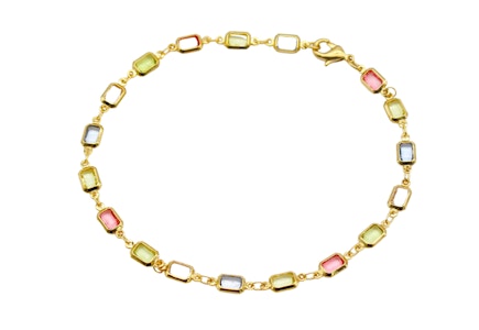 Crystal Baguette Anklet