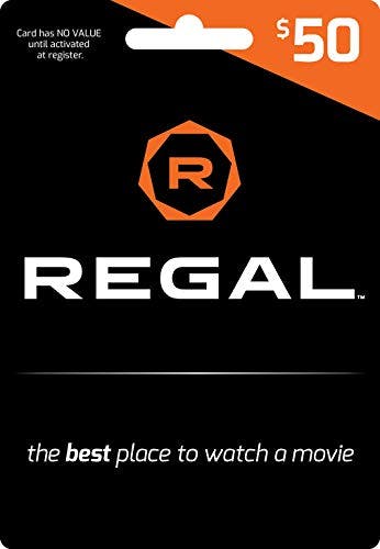Regal Entertainment $50 Gift Card