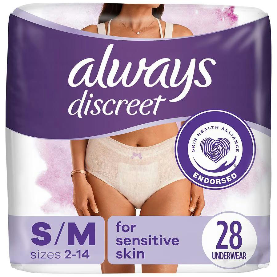 2 Always Discreet Underwear Packs