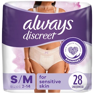 2 Always Discreet Underwear Packs