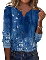 Women's V-Neck Long Sleeve Blouse
