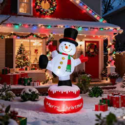 Christmas Inflatable Spinning Snowman