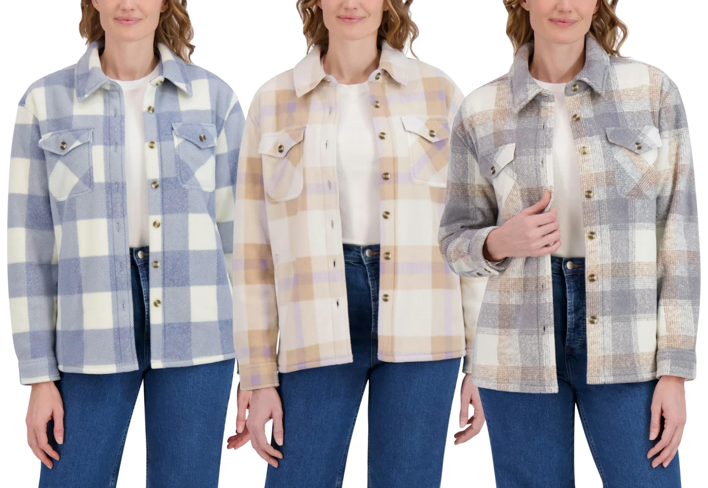 Sage Women’s Plush Shirt Jacket