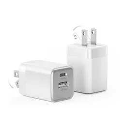USB-C & USB-A Wall Charger 2-Pack