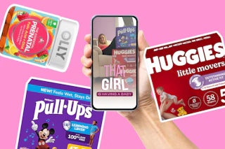 that girl video on a phone with products 