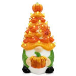Ceramic Light-Up Gnome Pumpkin Tree