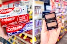 colgate toothpaste and maybelline eyeshadow