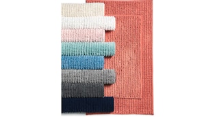 2-piece noodle bath rug set