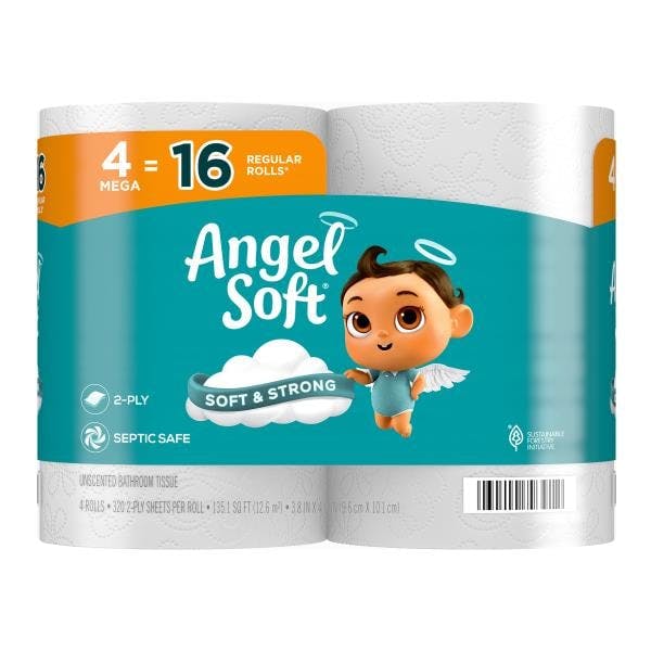 2 Angel Soft Toilet Paper Packs