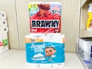 angel soft and brawny paper on walgreens shelf