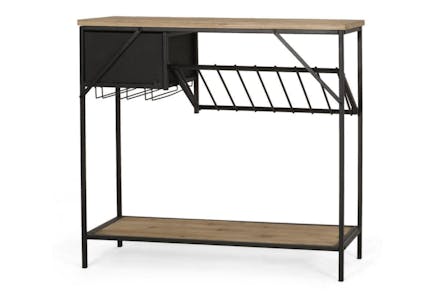 Wine Rack Console Table