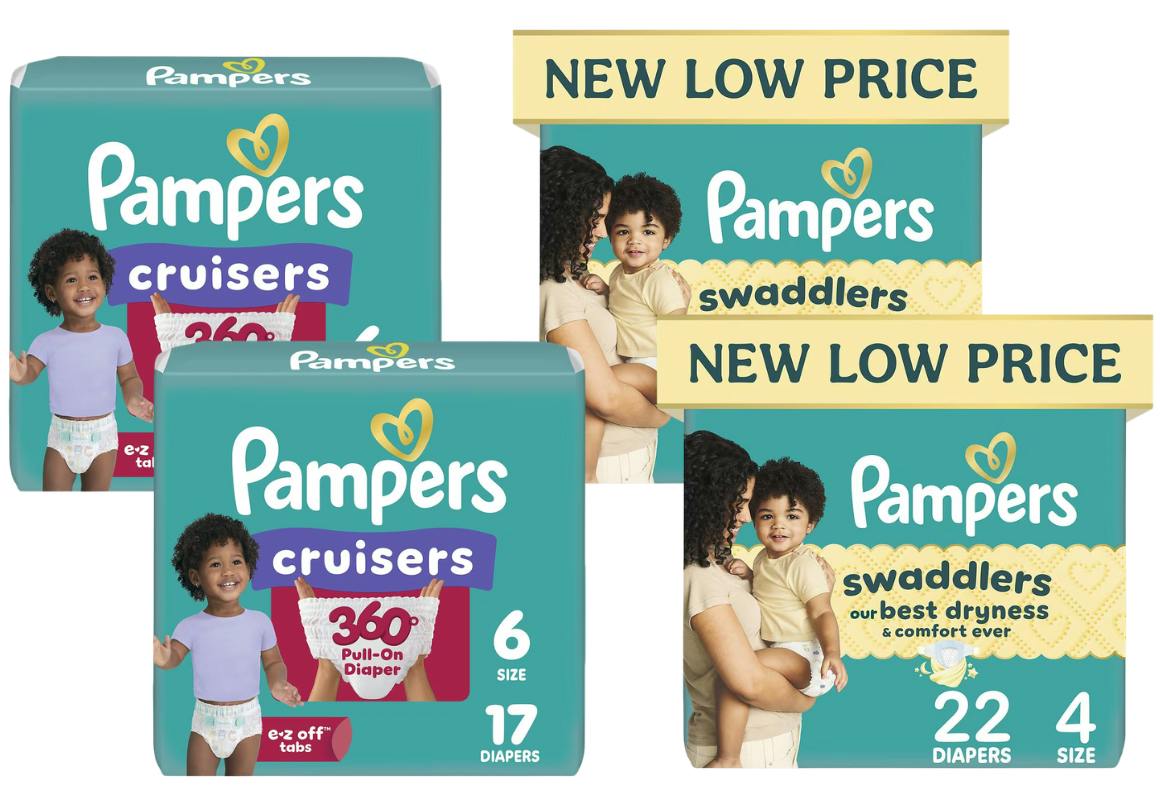 4 Pampers Diaper Packs