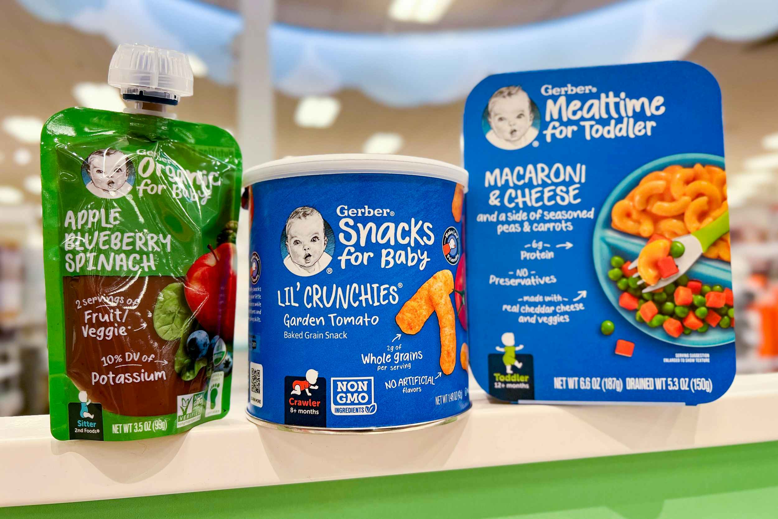gerber baby food products grouped together