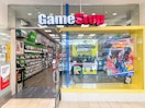 The entrance to a GameStop store.