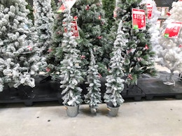 This Flocked Pine Tree 3-Pack Is $59 at Walmart card image