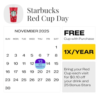 Starbucks Red Cup Day — November 2025