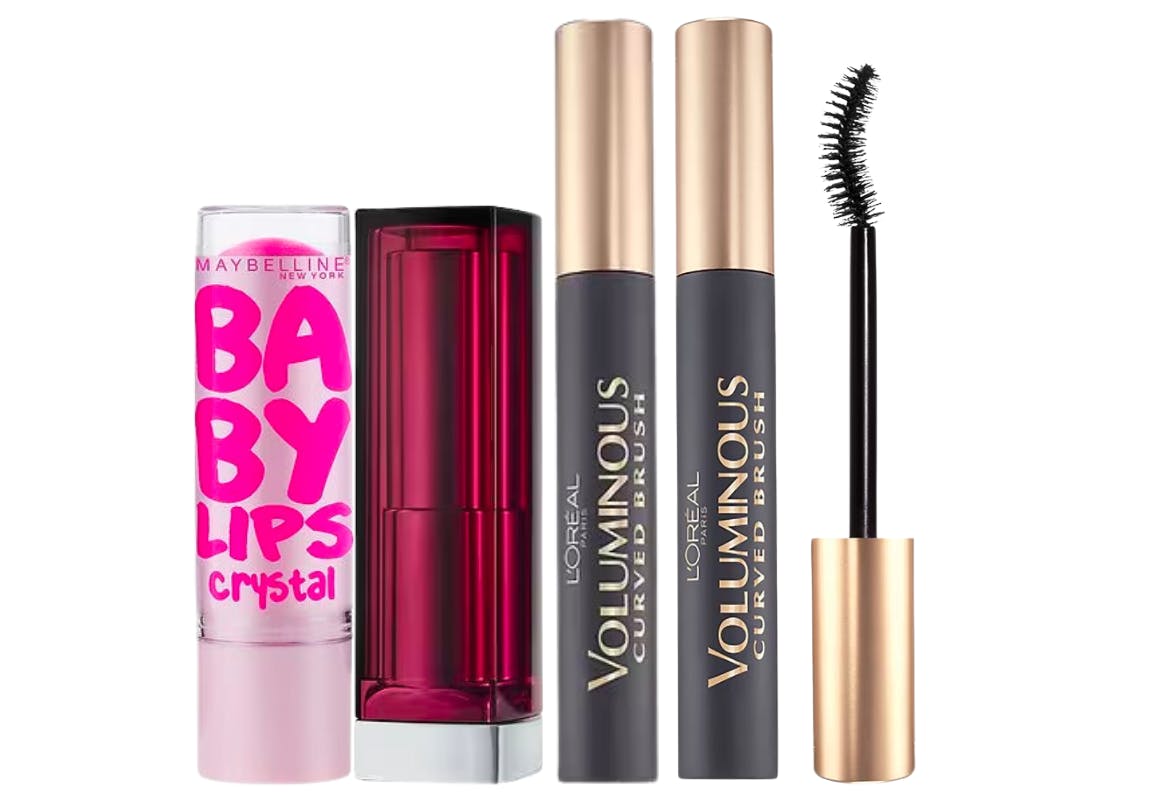 2 Maybelline + 2 L'Oreal Cosmetics