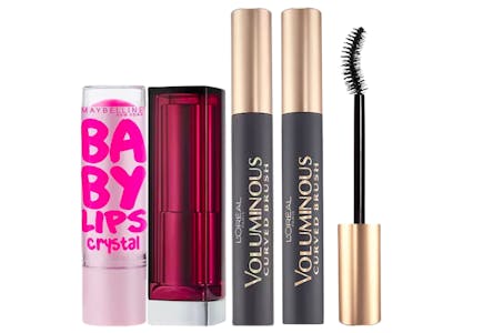 2 Maybelline + 2 L'Oreal Cosmetics