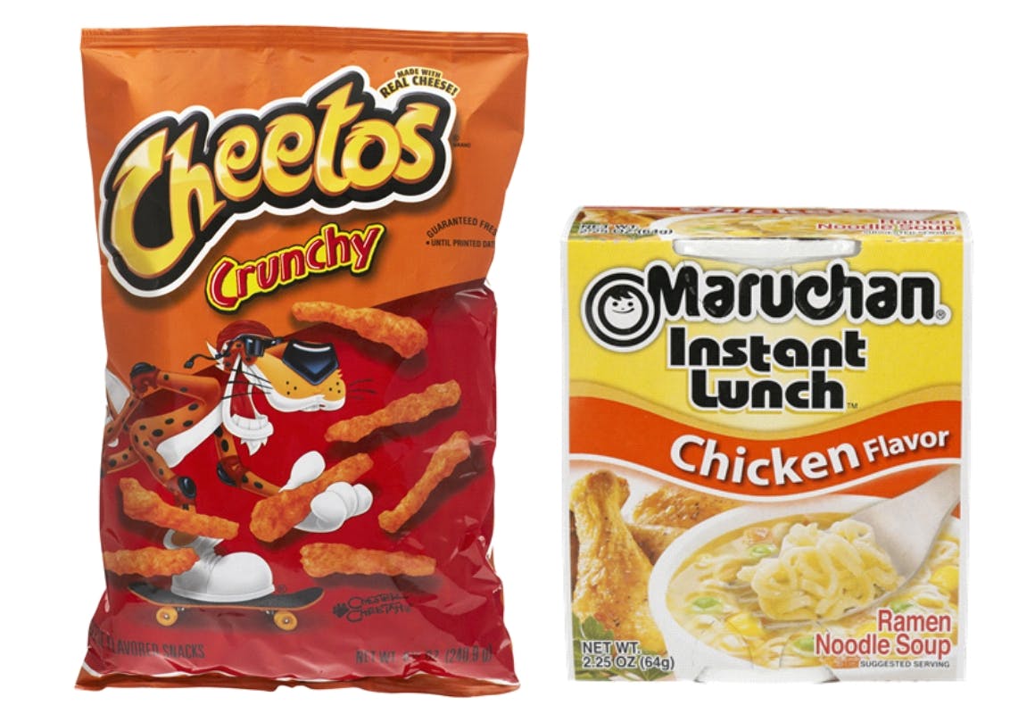 1 Cheetos + 1 Maruchan Items