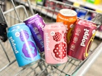 poppi soda in shopping cart