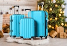 blue luggage set