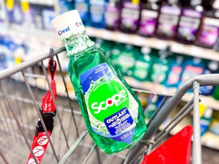 one bottle of crest scope mouthwash inside shopping cart