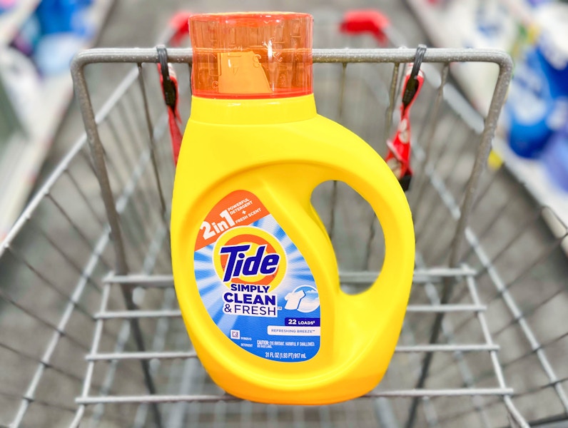 one Tide simply detergent in cart