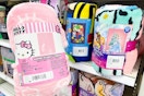 hand holding character throw blankets in front of a target shelf