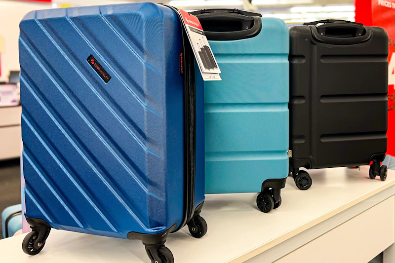 Luggage bags on a store display