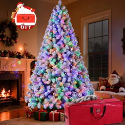 Pre-Lit Snow Flocked Christmas Tree
