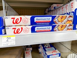 walgreens aluminum foil packs on shelf