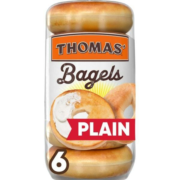 2 Thomas' Plain Bagel Packs