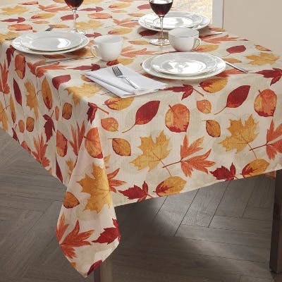 Autumn Harvest Leaves Tablecloth