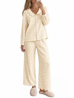 Women's Gingham Pajama Set