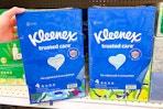 kleenex tissues bundle pack on store shelf