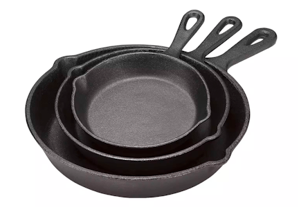 Cooks Cast Iron Fry Pan Set