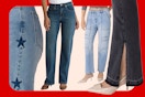 4 pairs of women's jeans (2 close up shots)