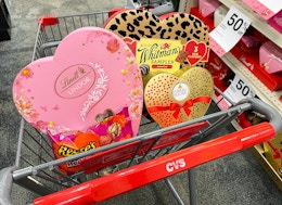 assorted valentine's day candy in cvs cart