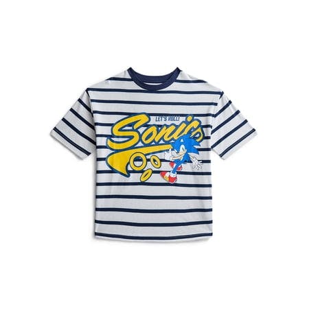 Sonic Kids' Striped Graphic Tee