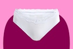 Stock image of a pair of white No Boundaries Panties (Hipster style)