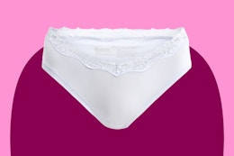 Stock image of a pair of white No Boundaries Panties (Hipster style)