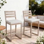 Upholstered Metal Bar Stool 2-Pack