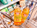 2 Bragg Apple Cider Vinegars in a Walmart shopping cart