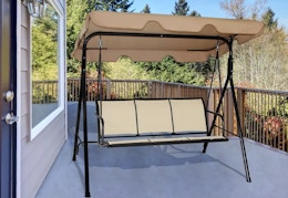 3-Person Outdoor Canopy Swing, Only $119.69 at Target (70% Savings) card image